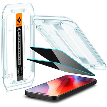 

Spigen Glass tR EZ Fit (Privacy) 2 Pack transparency iPhone 16 Pro