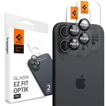 

Spigen Glass tR EZ Fit Optik Pro 2 Pack iPhone 16/16 Plus Black
