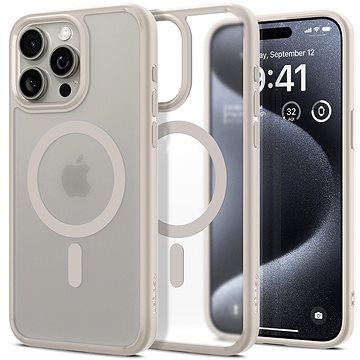 

Spigen Ultra Hybrid MagSafe Frost Natural Titanium iPhone 15 Pro