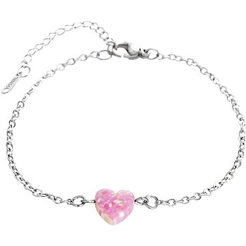 

JSB Bijoux Srdíčko z opálku v růžové barvě 61500931ro