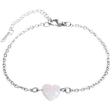 

JSB Bijoux Srdíčko z opálku v bílé barvě 61500931wh