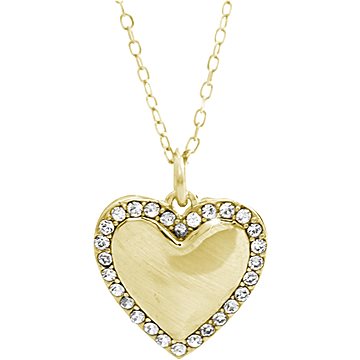 

JSB Bijoux Stříbrný náhrdelník Srdce s krystaly značky Swarovski pozlacený 92300389g-cr (Ag 925/1000