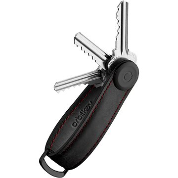 

ORBITKEY Key Organizer Crazy-Horse - Obsidian Black & Red
