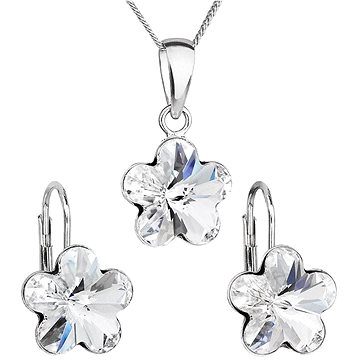 

EVOLUTION GROUP Krystal souprava dekorovaná krystaly Swarovski 39143.1 (Ag925/1000; 2,5 g)