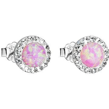 

EVOLUTION GROUP 31217.1 & light rose s. opal dekorovaná krystaly Preciosa® (Ag 925/1000, 0,8 g)