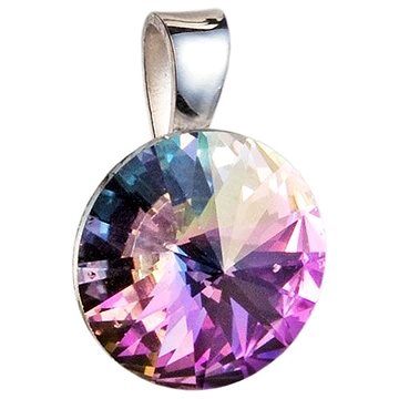 

EVOLUTION GROUP 34112.5 kulatý-rivoli dekorovaný krystaly Swarovski® (Ag925/1000, 1 g, fialový)