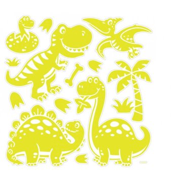 

Sparkys Svítící samolepky na zeď 3D Dino