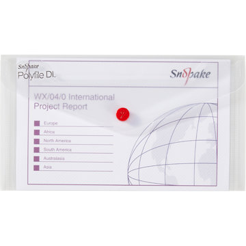 SNOPAKE Polyfile s drukem DL, čiré  - balení 5 ks
