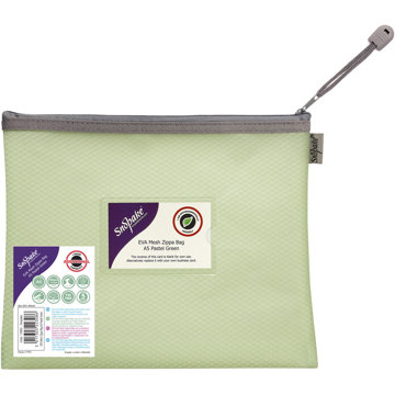 SNOPAKE EVA Pastel Mesh se zipem HC, A5, pastelově zelené