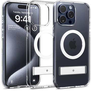 

Spigen Caseology Capella MagSafe Kickstand Clear White iPhone 15 Pro Max