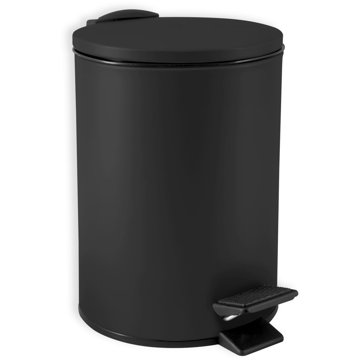 

Spirella pedálový odpadkový koš Adelar, matný černý, ocel, 5 l