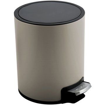 

Pedálový odpadkový koš Riku, šedohnědý, ocel, 3 l