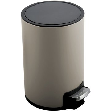 

Pedálový odpadkový koš Riku, šedohnědý, ocel, 5 l