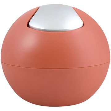 

Spirella mini výklopný odpadkový koš Bowl Matt, matný terakota, plast, 1 l