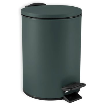 

Spirella pedálový odpadkový koš Adelar, matný tmavě zelený, ocel, 3 l