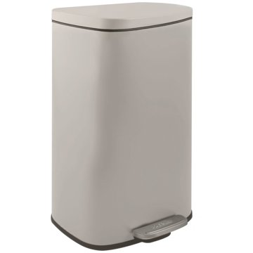 

Spirella pedálový odpadkový koš Akira, matný šedo-hnědý, ocel, soft-close, 30 l