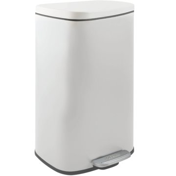 

Spirella pedálový odpadkový koš Akira, matný bílý, ocel, soft-close, 30 l