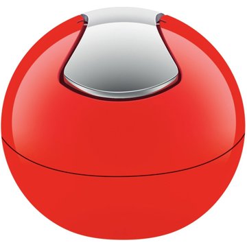 

Spirella mini výklopný odpadkový koš Bowl, červený, plast, 1 l