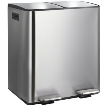 

Spirella pedálový odpadkový koš na tříděný odpad Aliya, kartáčovaná nerez ocel, 2 × 20 l
