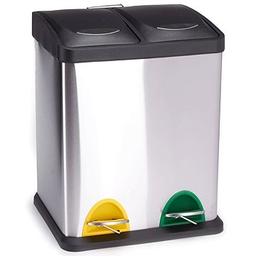 

MSV pedálový koš na tříděný odpad Tri Selectif, kartáčovaná nerez ocel, 2 × 8 l