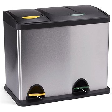 

MSV pedálový koš na tříděný odpad Tri Selectif, kartáčovaná nerez ocel, 8 l + 18 l