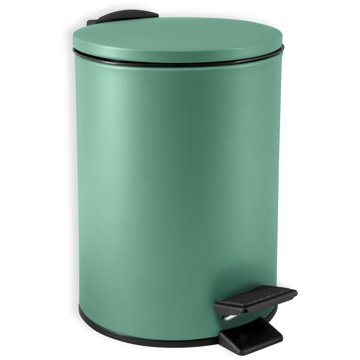 

Spirella pedálový odpadkový koš Adelar, matný zelený, ocel, 3 l