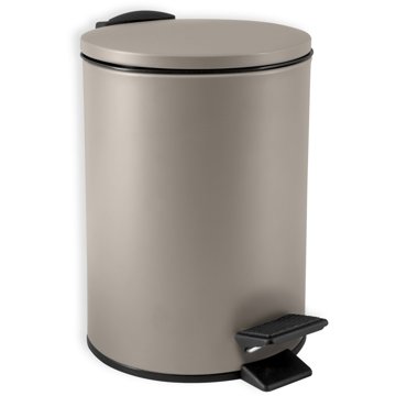

Spirella pedálový odpadkový koš Adelar, matný šedohnědý, ocel, 3 l