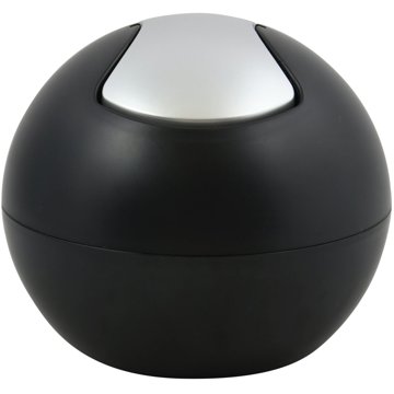 

Spirella mini výklopný odpadkový koš Bowl Matt, matný černý, plast, 1 l