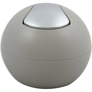 

Spirella mini výklopný odpadkový koš Bowl Matt, matný šedohnědý, plast, 1 l