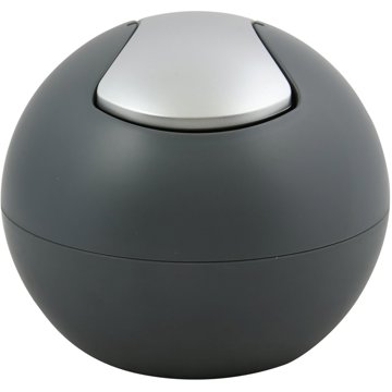 

Spirella mini výklopný odpadkový koš Bowl Matt, matný tmavě šedý, plast, 1 l