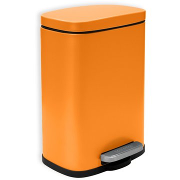

Spirella pedálový odpadkový koš Akira, matný oranžový, ocel, 5 l