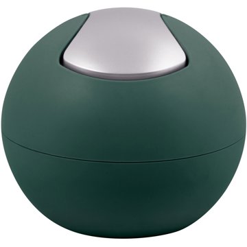 

Spirella mini výklopný odpadkový koš Bowl Matt, matný tmavě zelený, plast, 1 l