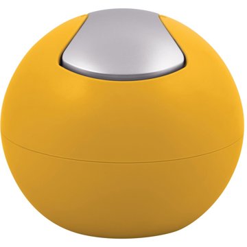 

Spirella mini výklopný odpadkový koš Bowl Matt, matný šafránově žlutý, plast, 1 l