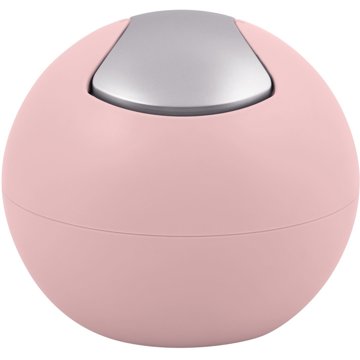 

Spirella mini výklopný odpadkový koš Bowl Matt, matný růžový, plast, 1 l