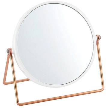 

MSV kosmetické zvětšovací zrcátko Pretty, bílé, plast, měděný stojánek