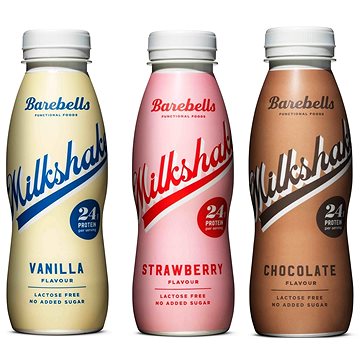 

BAREBELLS Protein Milkshake Mix příchutí 3 x 330 ml