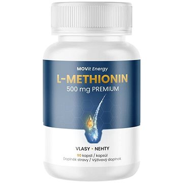 MOVIT Methionin PREMIUM 500 mg, 90 veganských kapslí - Doplněk stravy