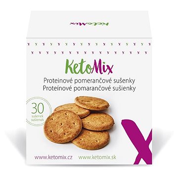 KetoMix Proteinové pomerančové sušenky (30 sušenek) - Trvanlivé jídlo
