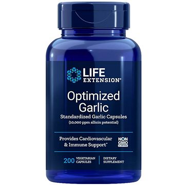 

Life Extension Optimalizovaný česnek, 200 kapslí