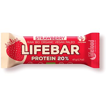 

Lifefood Lifebar Protein RAW BIO 47 g, jahoda