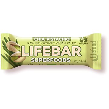 

Lifefood Lifebar Superfoods RAW BIO 47 g, chia a pistácie