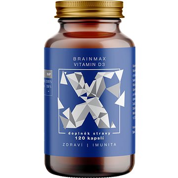 

BrainMax Vitamin D3, 5000 IU, 120 rostlinných kapslí