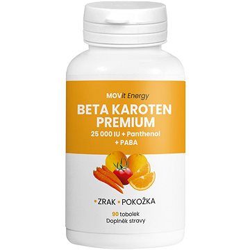 

MOVit Energy Beta karoten Premium 25 000 IU + Panthenol + PABA, 90 tobolek