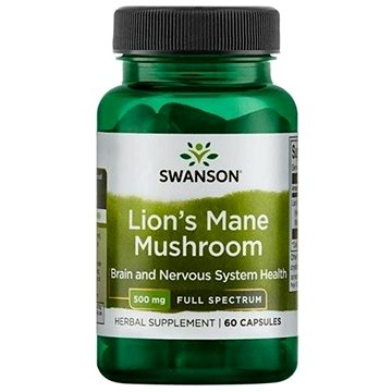 

Swanson Full Spectrum Lion's Mane Mushroom (Korálovec ježatý), 500 mg, 60 kapslí