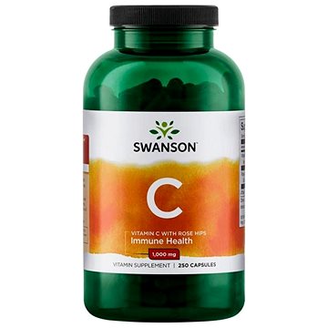 

Swanson Vitamin C + Extrakt z Šípků, 1000 mg, 250 kapslí