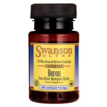 

Swanson Boron from Albion Boroganic Glycine (Bor glycinát), 6 mg, 60 kapslí