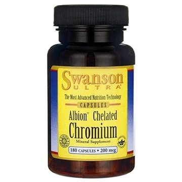 

Swanson Chromium Chelated (chrom v chelátové vazbě), 200 mcg, 180 kapslí