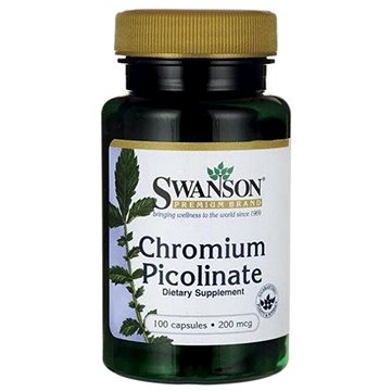 

Swanson Chromium Picolinate, 200mcg, 100 kapslí