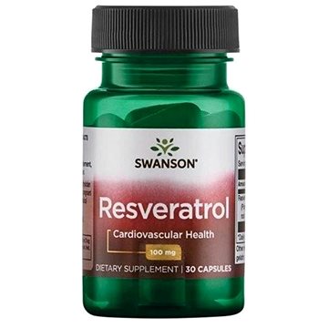 

Swanson Resveratrol, 100 mg, 30 kapslí