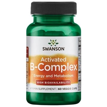 

Swanson Activated B-Complex, Aktivní koenzymová forma Vitamínů B, 60 rostlinných kapslí